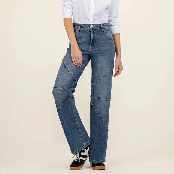 Kut from the Kloth Sienna High Rise Wide Leg With Panel - Picture 3 of 16